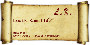 Ludik Kamilló névjegykártya
